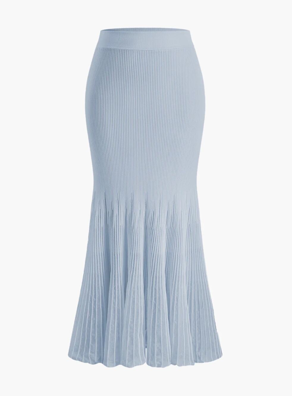 Mesh Panel Pleated Skirt